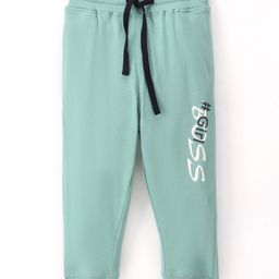 Doreme Cotton Single Jersey Full Length Text Printed Lounge Pant - Cremede Menthe-image-85