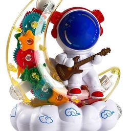 Sanjary Spaceman Gear Universal Moon Landing Shape Colorful Light Sound Musical Electric Transparent Gear Toys For kids  - Color & Design May Vary-15