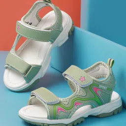 Cute Walk by Babyhug Sandals with Velcro Closure - Green-picture-49