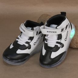 FEETWELL SHOES Colour Blocked LED Shoes - White-image-73