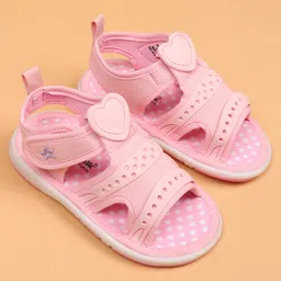 Cute Walk by Babyhug Velcro Closure Sandals - Pink-picture-22