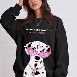 RAYACLOSET Women Graphic Printed Round Neck Sweatshirt-picture-30