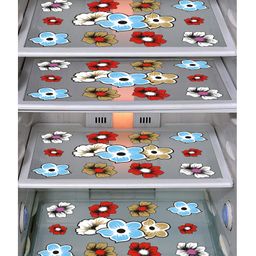Dakshya Industries Fridge Top Cover and Fridge Mat Combo Set of 5 image 2
