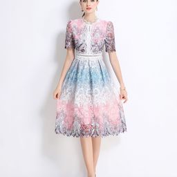 JC Collection Floral Printed Fit & Flare Dress-picture-44