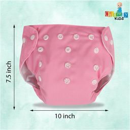 Chinmay Kids Plain Diapers With White Inserts  Size Adjustable Baby Cloth Button Diaper - Washable/Reusable Nappies for Infants & Toddlers, 8 X 8 inch, Black Insert image 3