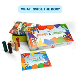 Mittimate Shapes and Ladders Board Game I Snake & Ladder Themed 2 Player Board Game I Fun & Educational New Board Game for Children image 3