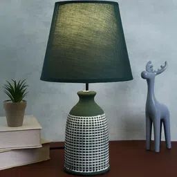 TAYHAA Green Ceramic Quirky Frusturical Shaped Table Lamp-16