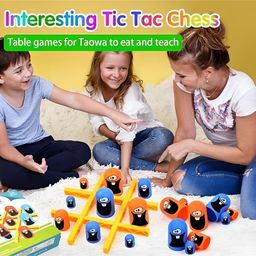 OPINA Tic Tac Toe Board Game, tic tacs goblet game, Learning Toys Brain Strategy Board Game For Kids & Adults - Multicolor image 4