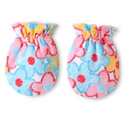 Babyhug Interlock Knit Cap Mittens & Booties Set with Floral Prints White - Diameter 9 cm image 5
