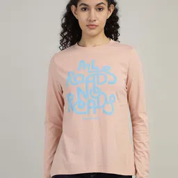 Royal Enfield Women Typography Pockets T-shirt-image-67