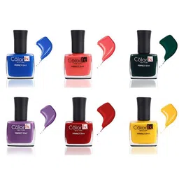 Color Fx Perfect Stay 5Pcs Long Lasting Nail Enamel - 9ml Each- 120-123-124-125-130-132-10