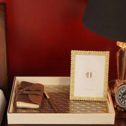 Pure Home and Living Ivory MDF Solid Tray-image-38