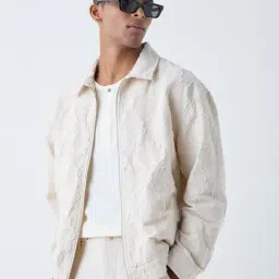 ETA by Westside Off-White Floral Design Relaxed-Fit Cotton Jacket-picture-18