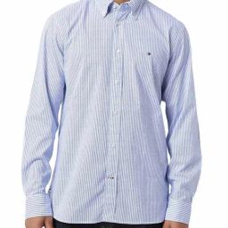 Tommy Hilfiger Classic Blue Printed Regular Fit Shirt-image-95