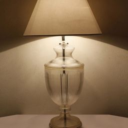 THE LIGHT STORE White Solid Contemporary Table Lamp with Shade-53