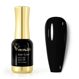 VENALISA Coat Color UV & LED Soak Off Gel Nail Polish 12ml - Black 1120-picture-25