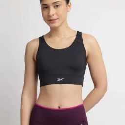 Reebok Black Regular Fit Sports Bra-image-81