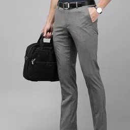 Arrow Men Originals Hudson Tailored Fit Textured Formal Trousers-picture-35