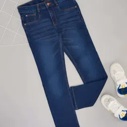 Pantaloons Junior Boys Estate Blue Cotton Solid Jeans-image-91