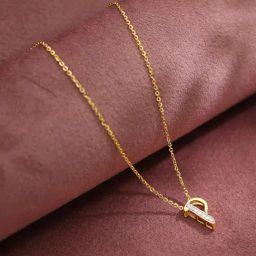 Malabar Gold and Diamonds P Design 18k Gold Unisex Pendant without Chain-image-37
