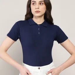 BAESD Sheen Sheer Shirt Style Top-picture-7