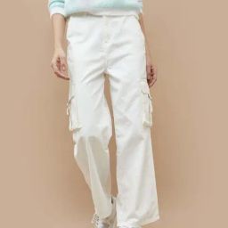 Ginger by Lifestyle White Cotton Trousers-image-36