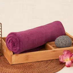 Black gold Premium Purple 400 GSM Microfibre Quick Dry Bath Towel-image-20