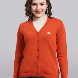 Monte Carlo Orange Wool Cardigan-20