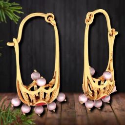 P.C. Chandra Jewellers 14KT Yellow Gold Intricate Earrings With Unique Design-image-64