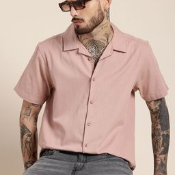 HERE&NOW Short Sleeves Pure Cotton Opaque Casual Shirt-picture-14