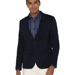Allen Solly Navy Full Sleeves Notched Lapel Blazer-image-37