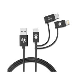 Bandridge 3-In-1 Sync & Charge Cable, Multiple Charging Cord (Black)-image-3