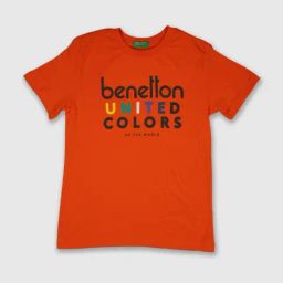 United Colors of Benetton Kids Orange Cotton T-Shirt-picture-47