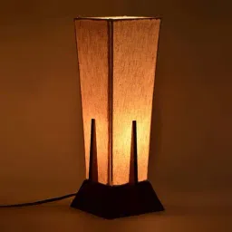 ExclusiveLane 14 Inch Pyramid Table Lamp In Sheesham Wood-42