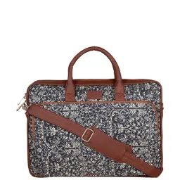 ZOUK Black Jute Large Messenger Bag-36