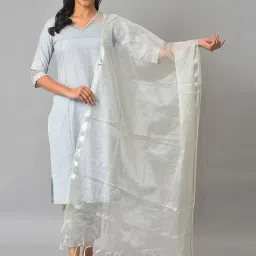 Aurelia Grey Woven Pattern Dupatta-picture-4