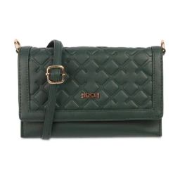 Mochi Green Stylish Quilted Medium Cross Body Bag-98