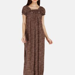 Be You Women Printed Satin Maxi Nightdress-picture-19