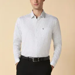 Allen Solly White Slim Fit Printed Shirt-picture-41
