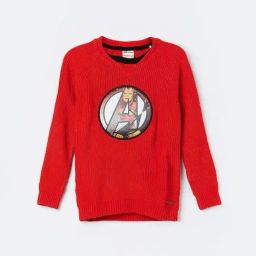 Fame Forever by Lifestyle Boys Red Cotton Lic-Toon Sweater-image-45