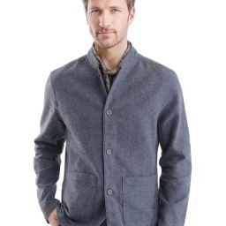 Rare Rabbit Navy Regular Fit Solid Shaket-image-89