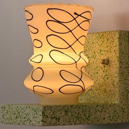 SOMIL Black Glass Cylinder Printed Wall Lamps-picture-44
