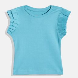 Eteenz Girls Flutter Sleeve Cotton Top-image-85