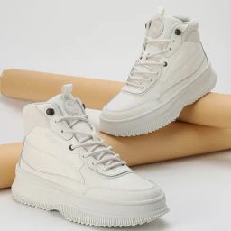 Puma Women's Mayra Frosted Ivory Ankle High Sneakers-image-3