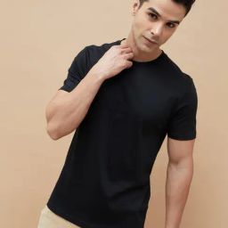 Code By Lifestyle Black Regular Fit T-Shirt-image-80