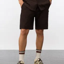 The Souled Store Brown Cotton Regular Fit Bermuda Shorts-picture-9