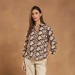Fabindia Black Cotton Bagru Printed Top-picture-9