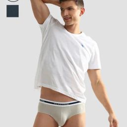U.S. Polo Assn. Light Grey & Blue Briefs - Pack of 2-picture-41