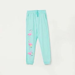Fame Forever by Lifestyle Kids Green Cotton Printed Trackpants-picture-38