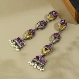 Fabindia Metal Dangler Earrings-image-36